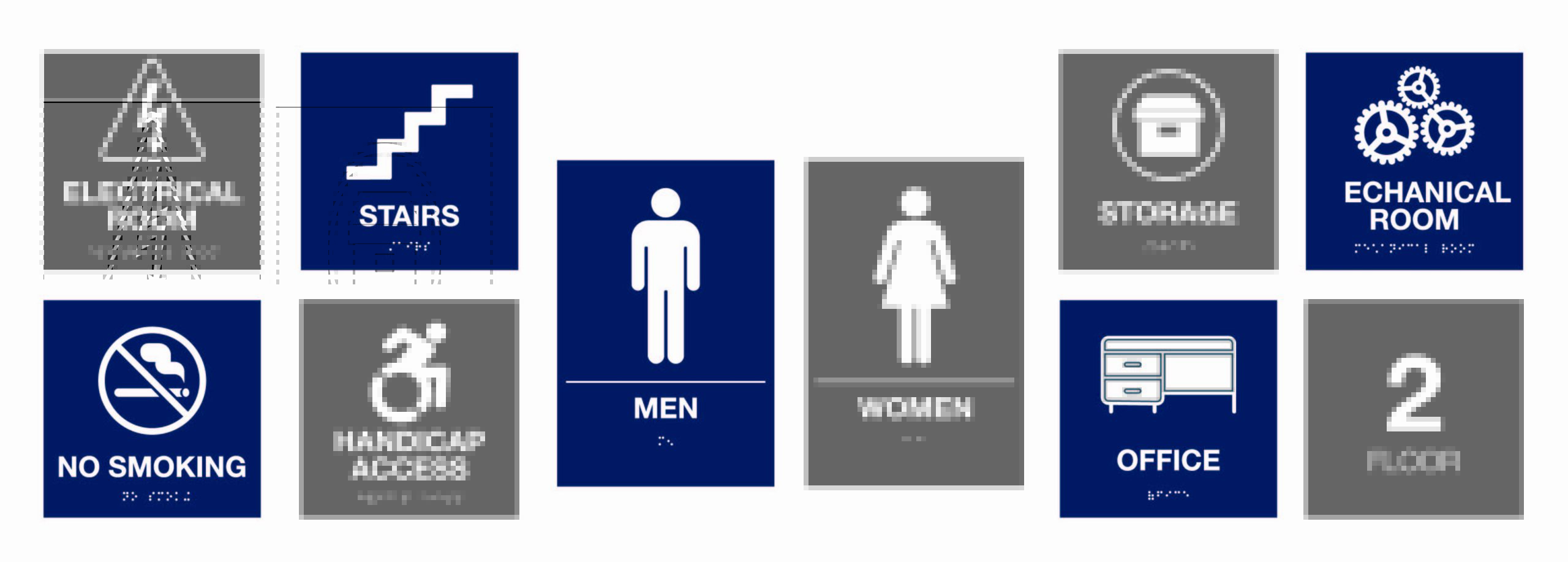 Quick Ship ADA Collection Adaptive Signage ADA Signage Experts